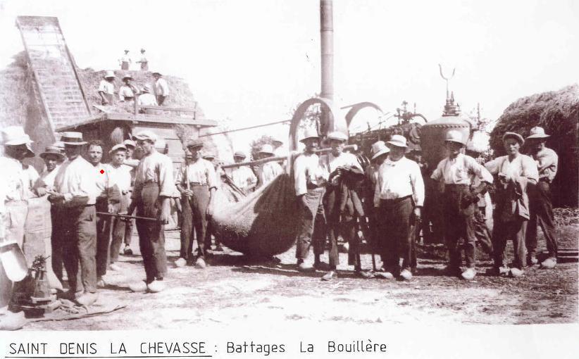 battage  la Bouillre en 1930.